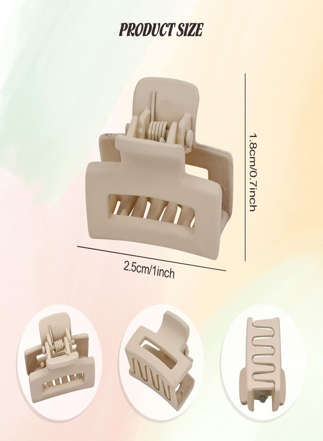 Dizila 100 Pieces 2.5cm/0.1" Candy Color Small Non-slip Rectangle Plastic Hair Claws Clips Mini Hair Clamps Barrettes Hair Accessories for Women Girls Teens Kids - Image 2